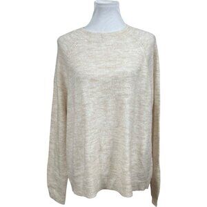 ASOS Sweater by Pieces Size XL Extra Large Heathered Cream Tan Pullover Jumper